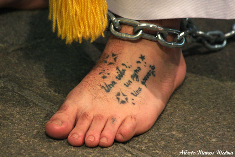 Pie de un penitente